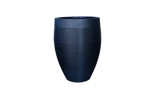 Milano High Planter - Modern Ribbed Round Planter for Indoor & Outdoor