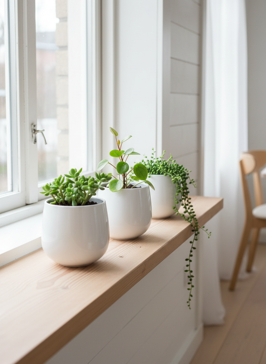 Round Tumbler-Style Ceramic Planter