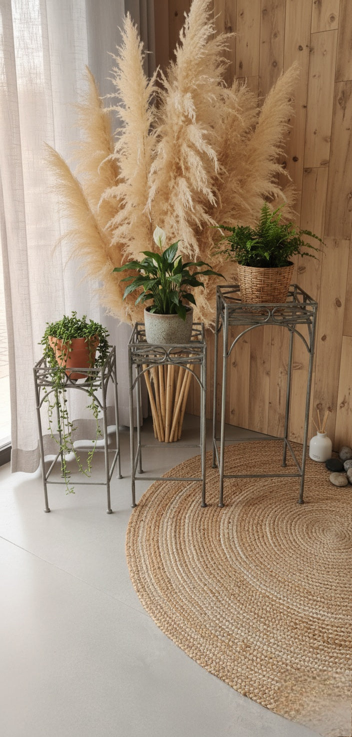 3 Piece set of Rusty Metal Stand