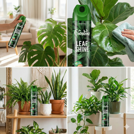 Gardenz Leaf Shine - Premium Plant Leaf Polish Spray for Indoor & Outdoor Plants
