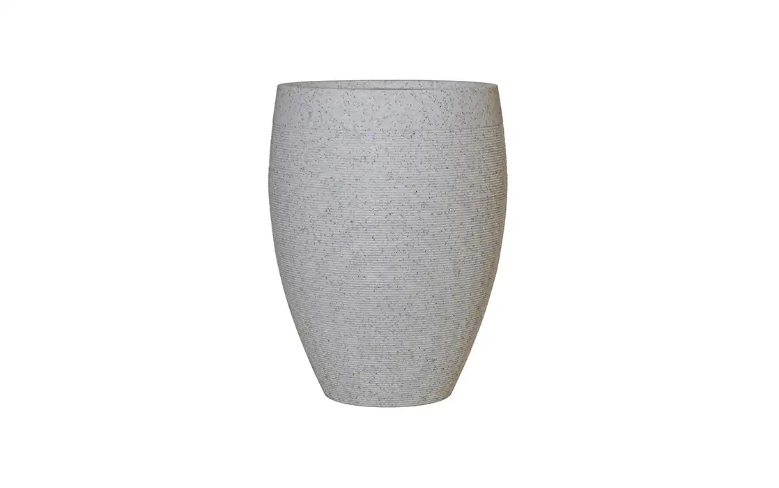 Milano High Planter - Modern Ribbed Round Planter for Indoor & Outdoor