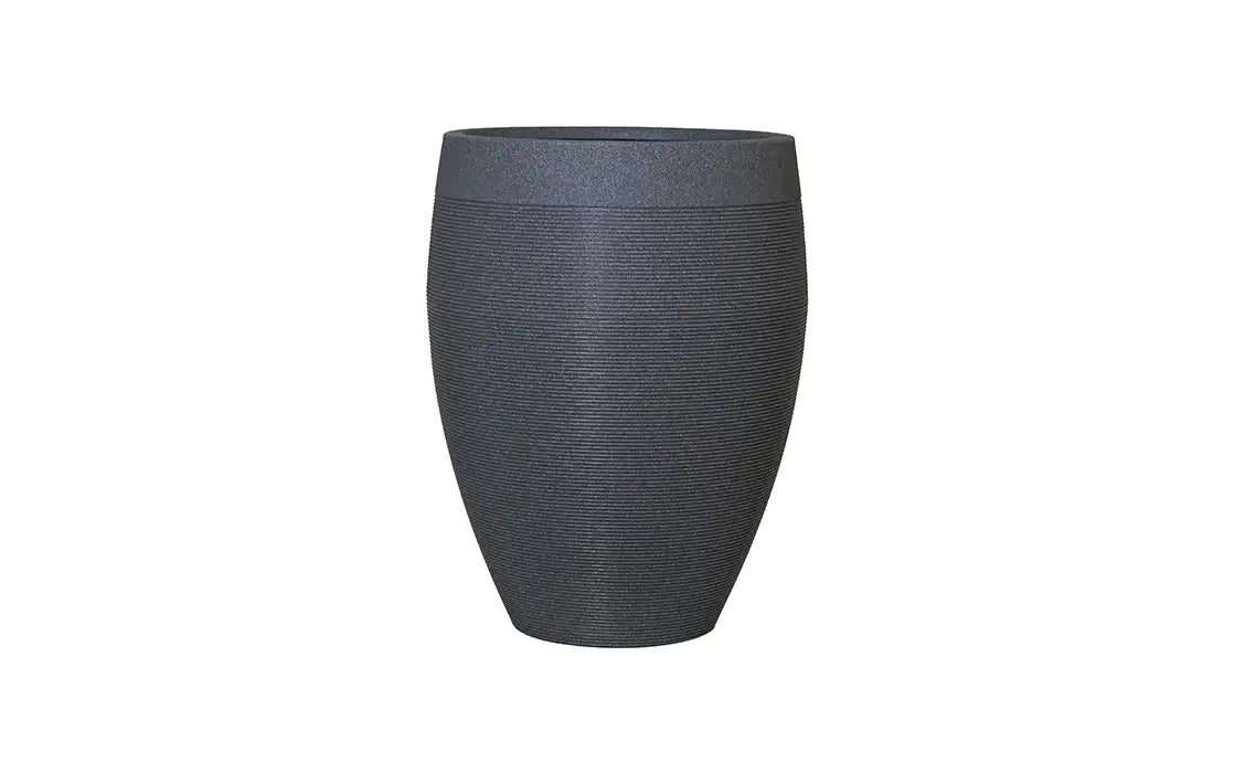Milano High Planter - Modern Ribbed Round Planter for Indoor & Outdoor