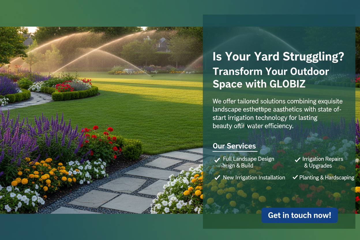 GLOBIZ Landscape & Irrigation Services Banner - Horizontal