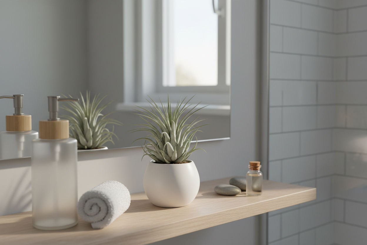 Mini Sphere White Ceramic Planter – Small Round Pot for Succulents & Air Plants