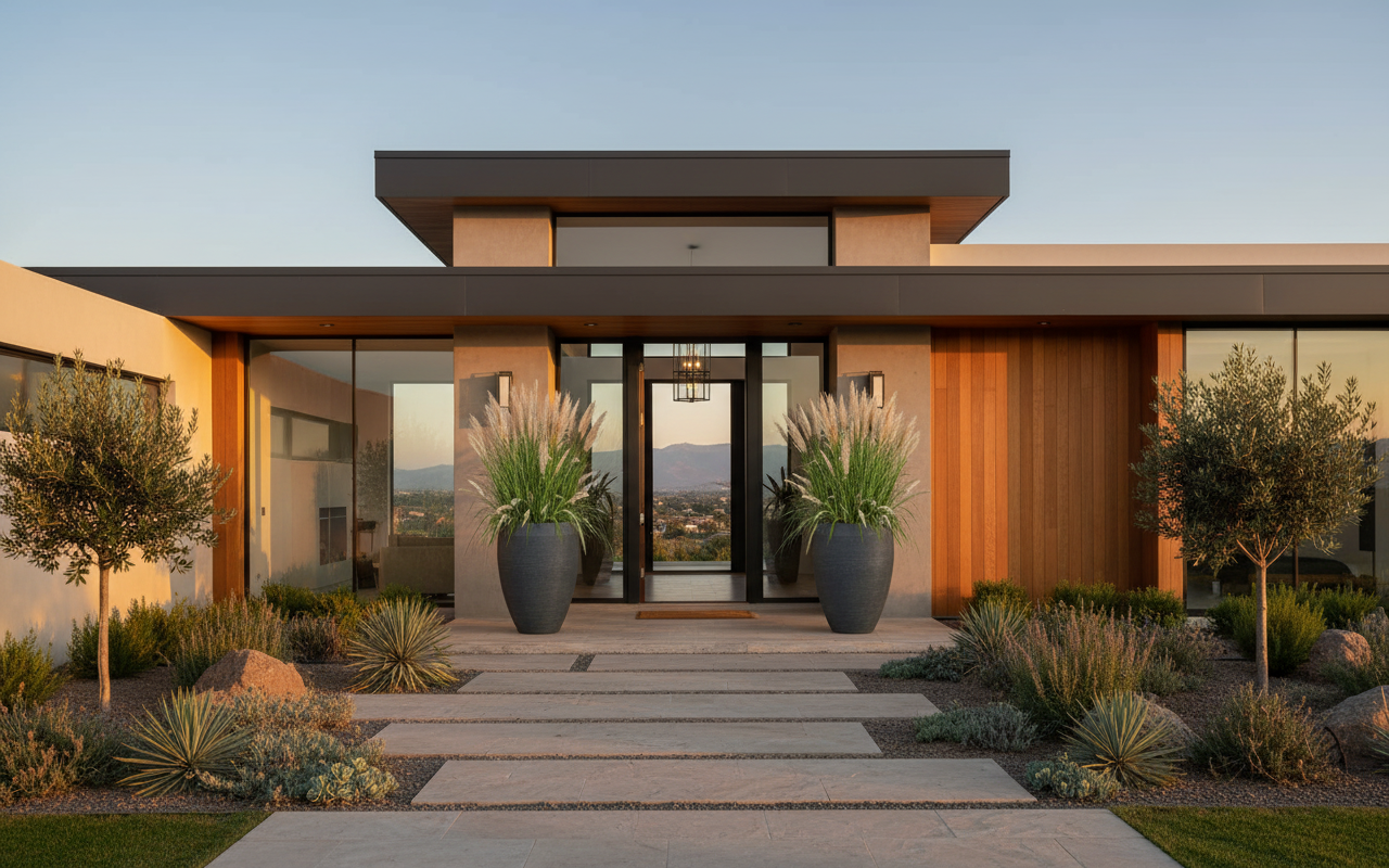 Milano High Planter - Modern Ribbed Round Planter for Indoor & Outdoor