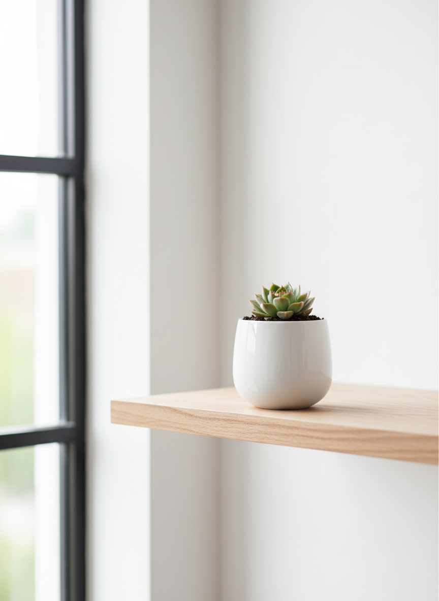Round Tumbler-Style Ceramic Planter