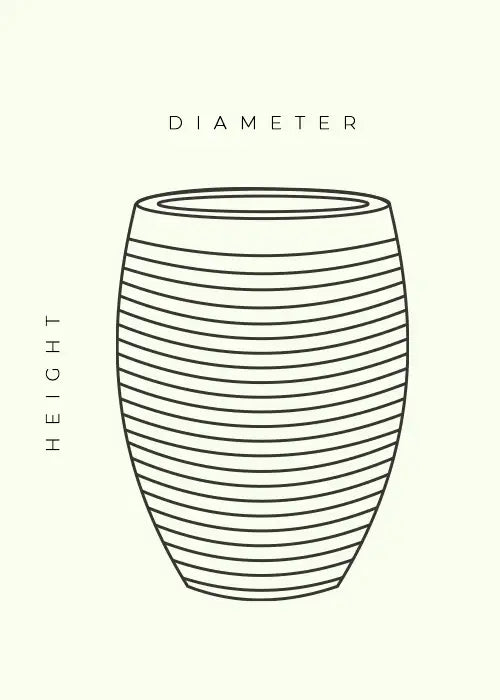 Milano High Planter - Modern Ribbed Round Planter for Indoor & Outdoor