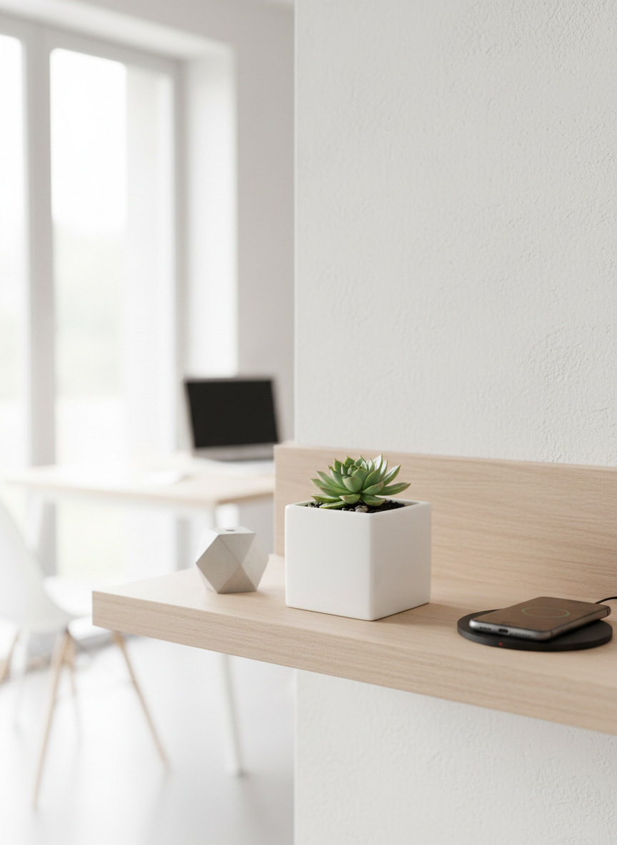 Modern Square Planter in Office Setting