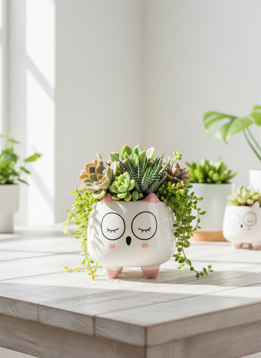 Pink and White Foxy Pot Social Media Post