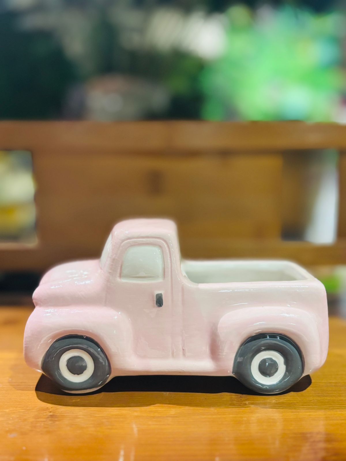 Vintage Style Red Truck Pot