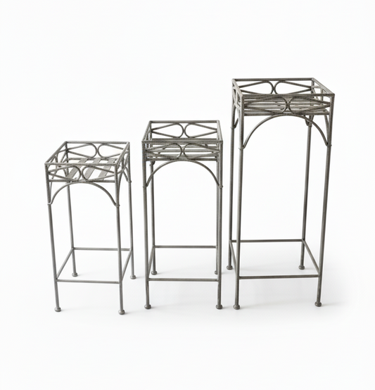 3 Piece set of Rusty Metal Stand