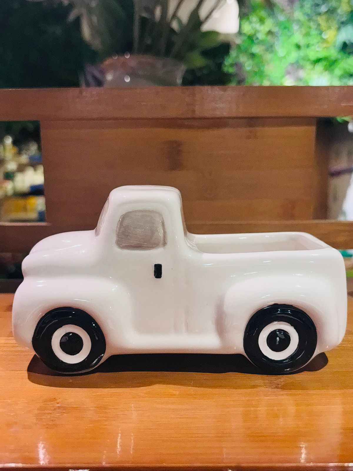 Vintage Style Red Truck Pot